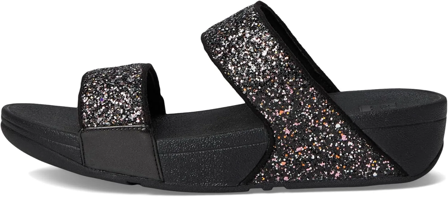 FitFlop Women's Lulu Multi-Tonal Glitter Slides Wedge Sandal