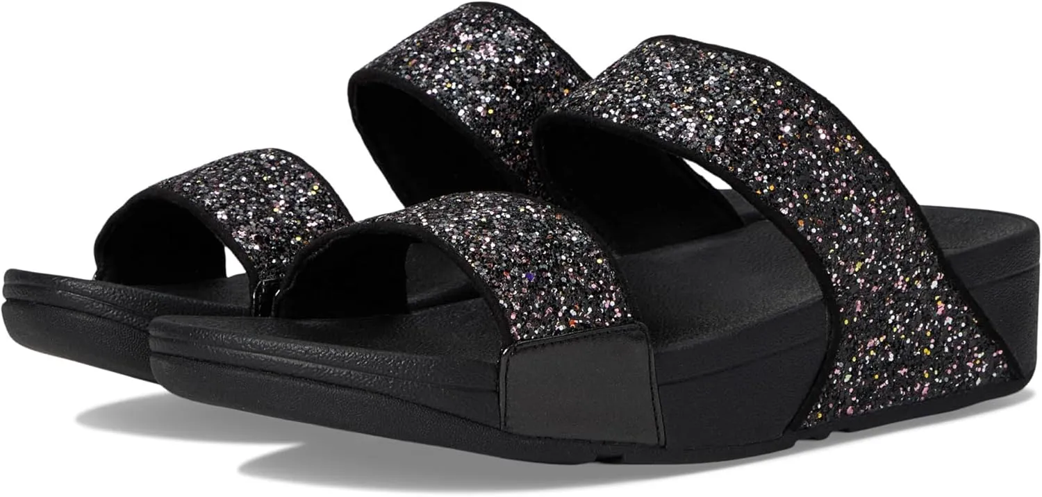 FitFlop Women's Lulu Multi-Tonal Glitter Slides Wedge Sandal