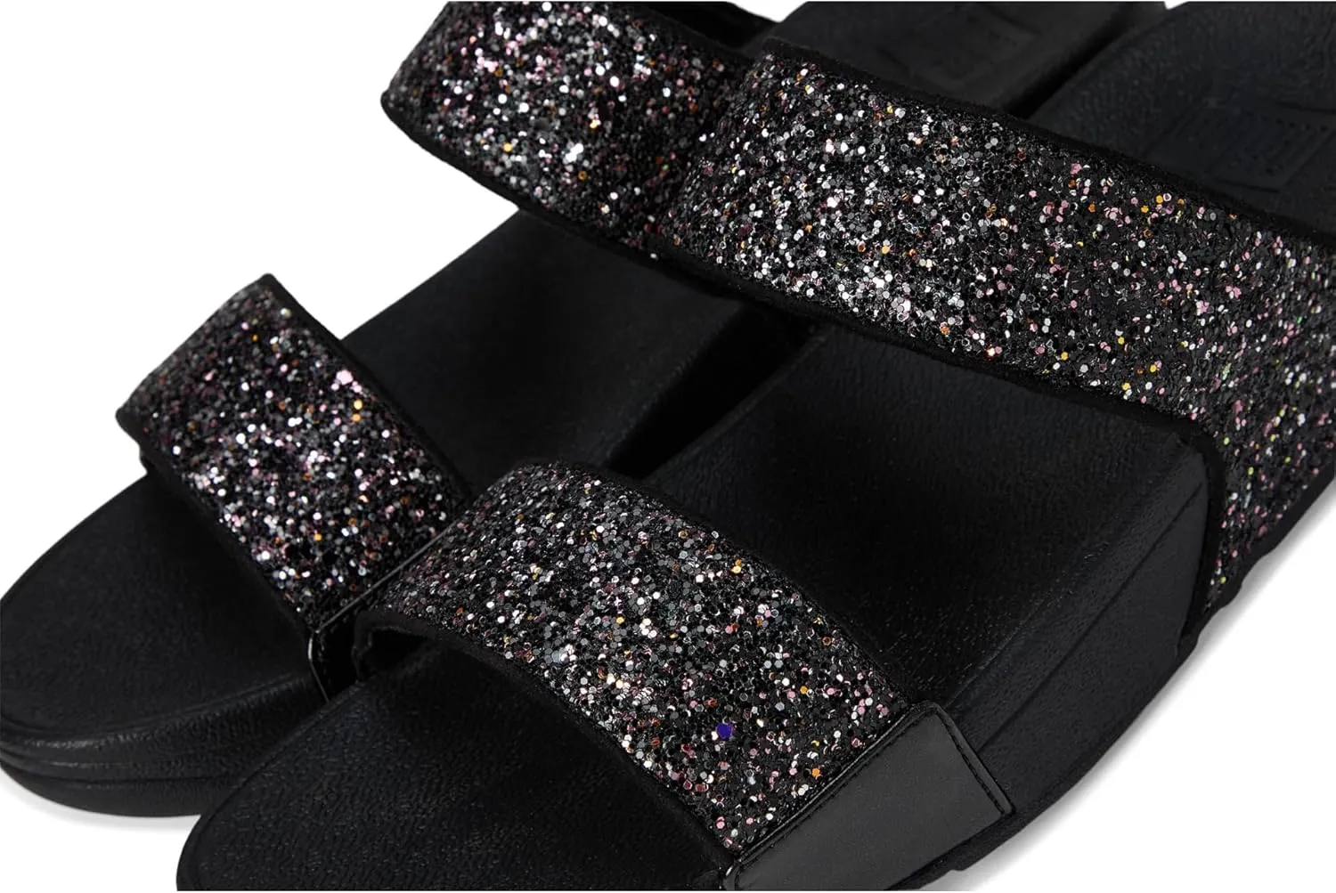 FitFlop Women's Lulu Multi-Tonal Glitter Slides Wedge Sandal