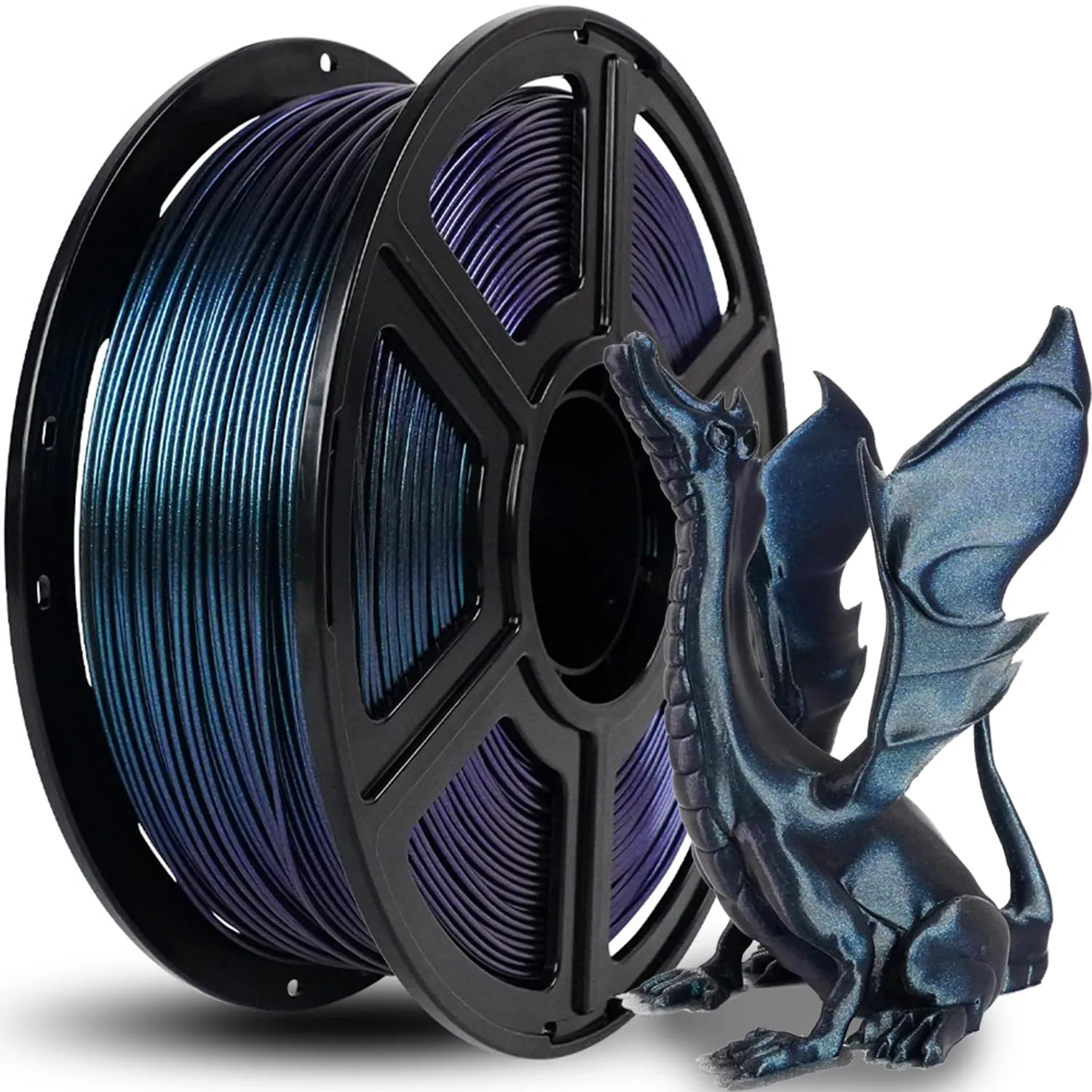 FLASHFORGE 3D Printer Filament Chameleon PLA Color Shift Filament 1.75mm, Changes Color with Light and Angles, 1KG Spool (2.2lbs), Dimensional Accuracy  /- 0.02mm for FDM 3D Printers (Burnt Titanium)