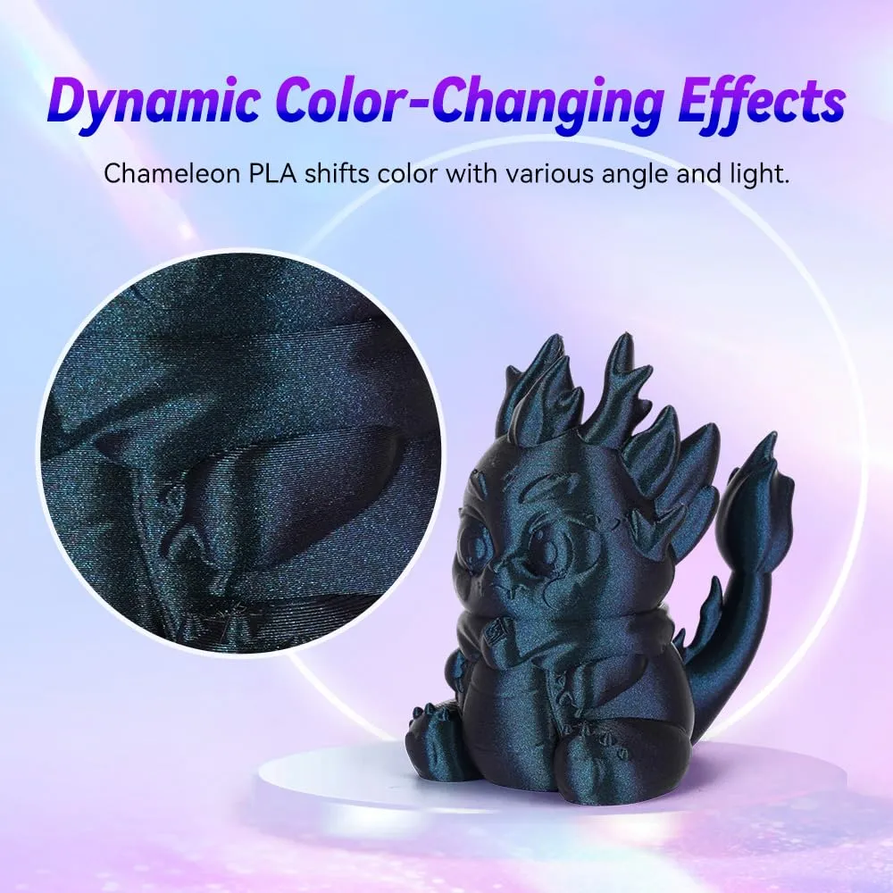 FLASHFORGE 3D Printer Filament Chameleon PLA Color Shift Filament 1.75mm, Changes Color with Light and Angles, 1KG Spool (2.2lbs), Dimensional Accuracy  /- 0.02mm for FDM 3D Printers (Burnt Titanium)