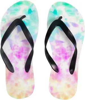 Flip Flops for Women Girls Tie Dye Marble Color Summer Casual Thong Slippers Slide Flat Sandals for Beach