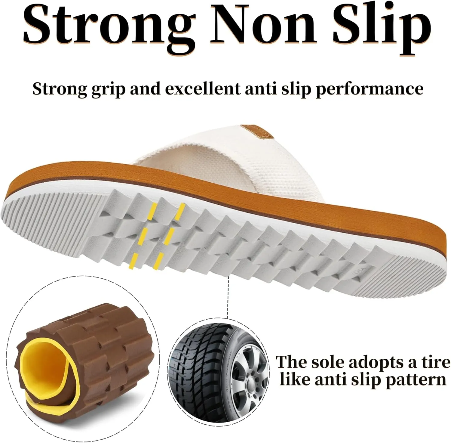 Flip Flops for Women Sandals for Woman with Arch Support Braided Beach Yoga Mat Comfortable Lightweight Outdoor Indoor