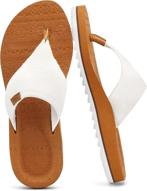 Flip Flops for Women Sandals for Woman with Arch Support Braided Beach Yoga Mat Comfortable Lightweight Outdoor Indoor