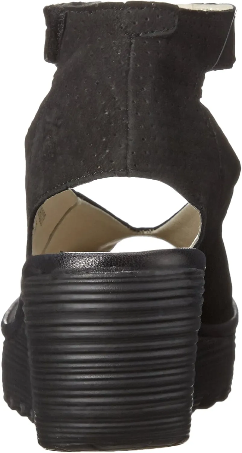 FLY London Women's Yala Perforated Wedge Sandal