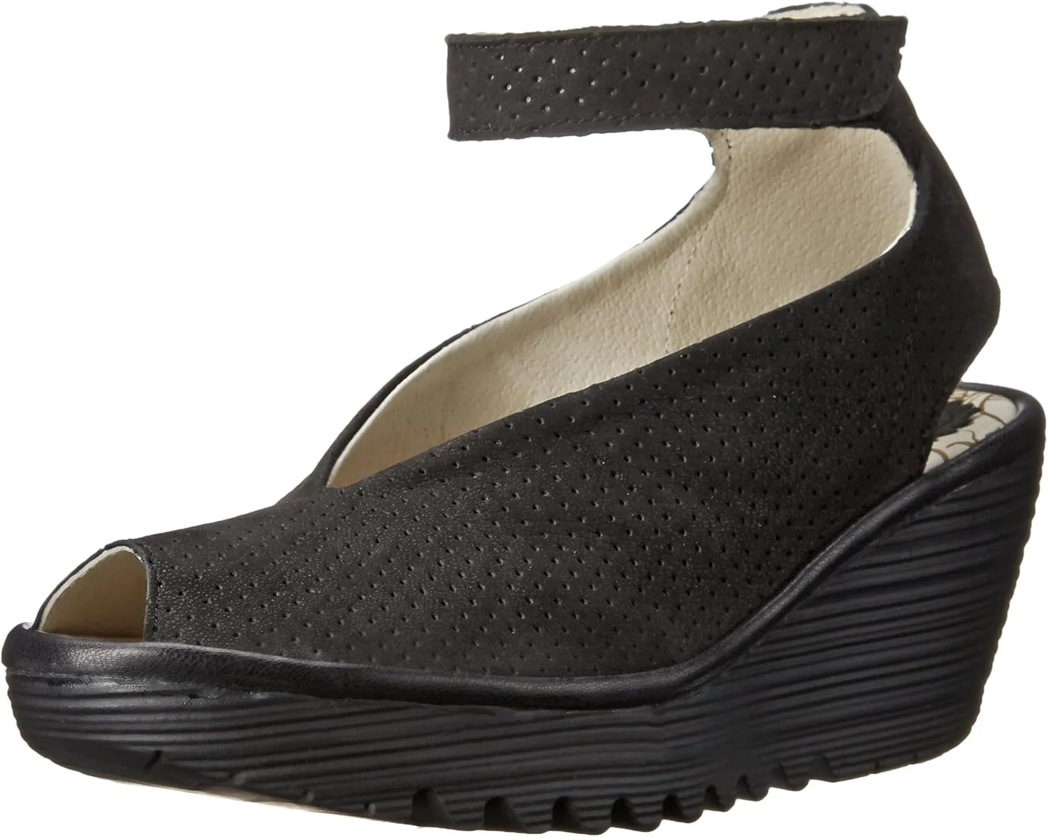 FLY London Women's Yala Perforated Wedge Sandal