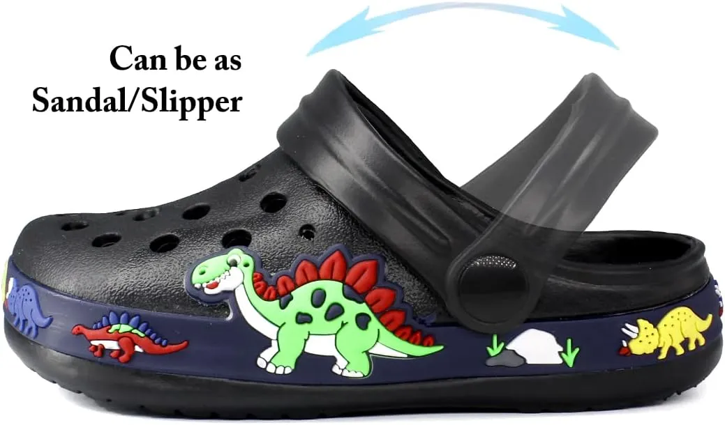 FolHaoth Little Kids Clogs Cute Cartoon Boys Girls Garden Clogs Toddlers Non-Slip Breathable Slides Sandals Children Lightweight Slip-on Beach Pool Shower Slippers