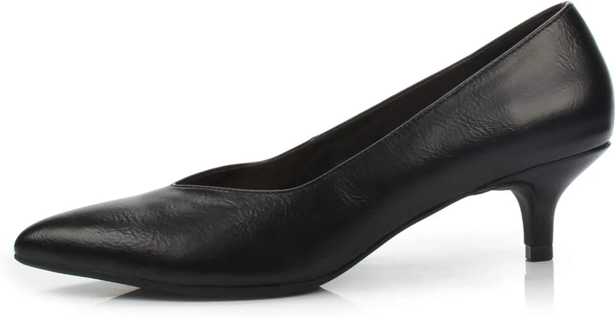 FOOTSELF Brink Women's Elegant Comfortable Kitten Heel Dress Pump Pointed Toe Wedding Party Shoe