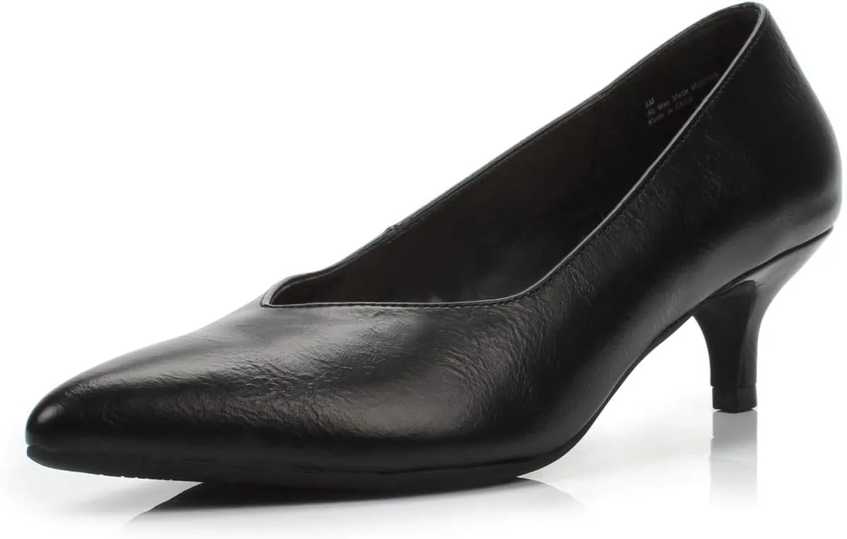 FOOTSELF Brink Women's Elegant Comfortable Kitten Heel Dress Pump Pointed Toe Wedding Party Shoe
