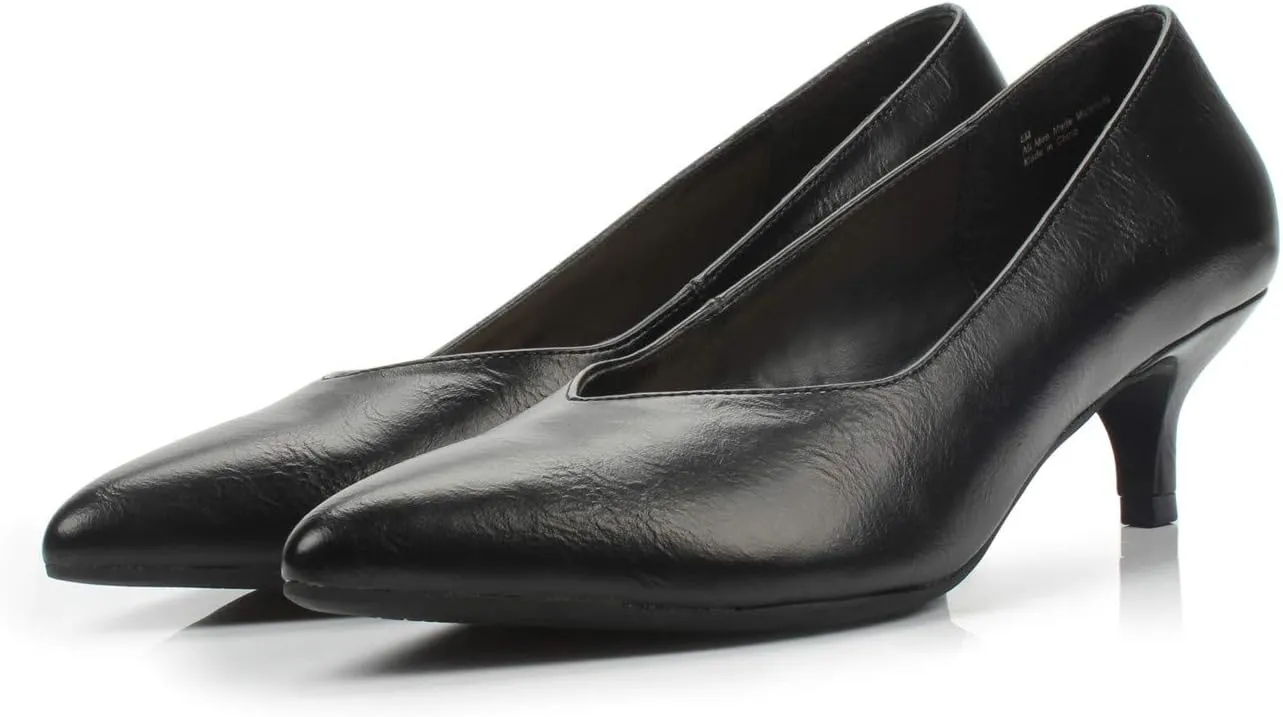 FOOTSELF Brink Women's Elegant Comfortable Kitten Heel Dress Pump Pointed Toe Wedding Party Shoe