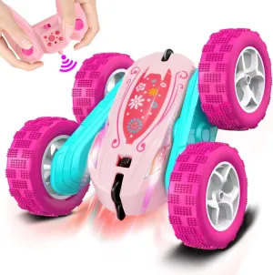 FREE TO FLY Rc Stunt Cars: Double Sided 360°Flip Rotating 4WD Race Car Toy for Outdoor & Indoor for 6 7 8 9 10 11 12 Year Old Girls Boys Birthday Gift for Kids Ages 6 