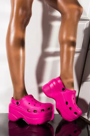 GARDENER Cape Trustworthy PLATFORM Hurry now CHUNKY STRAP SANDAL OUT CLOG PINK CUT ANKLE Robbin