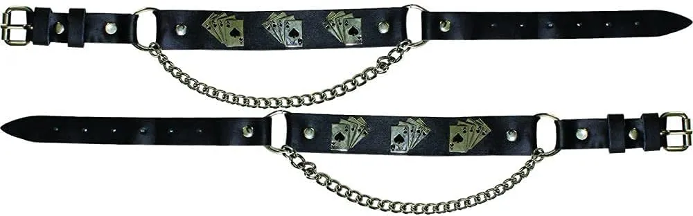 GARGOYLE BELLS Adjustable Fashion Boot Chains, Biker Boots Decoration Chains, Comes in a set of 2