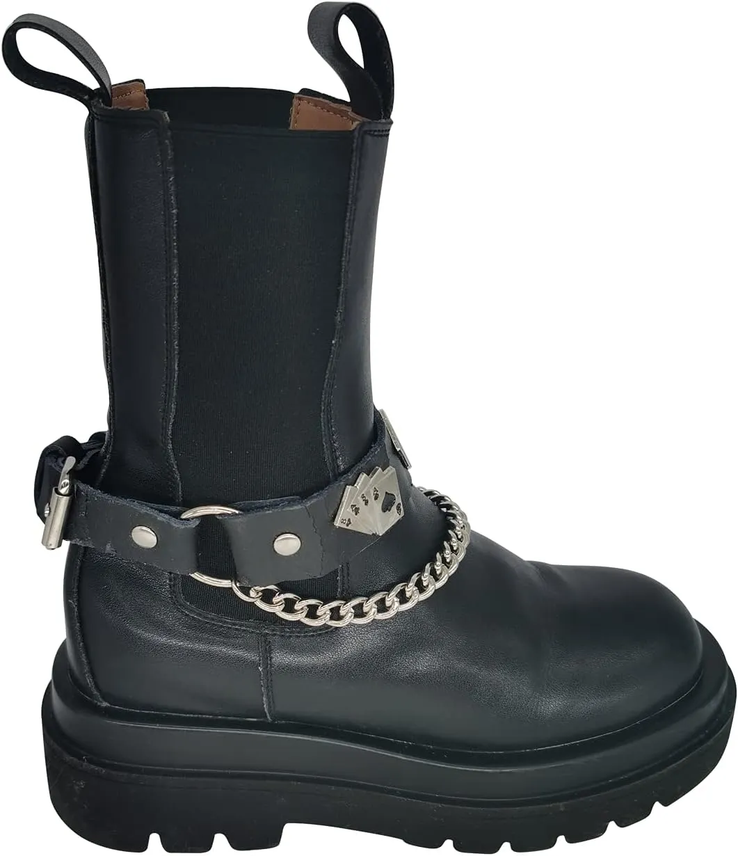 GARGOYLE BELLS Adjustable Fashion Boot Chains, Biker Boots Decoration Chains, Comes in a set of 2