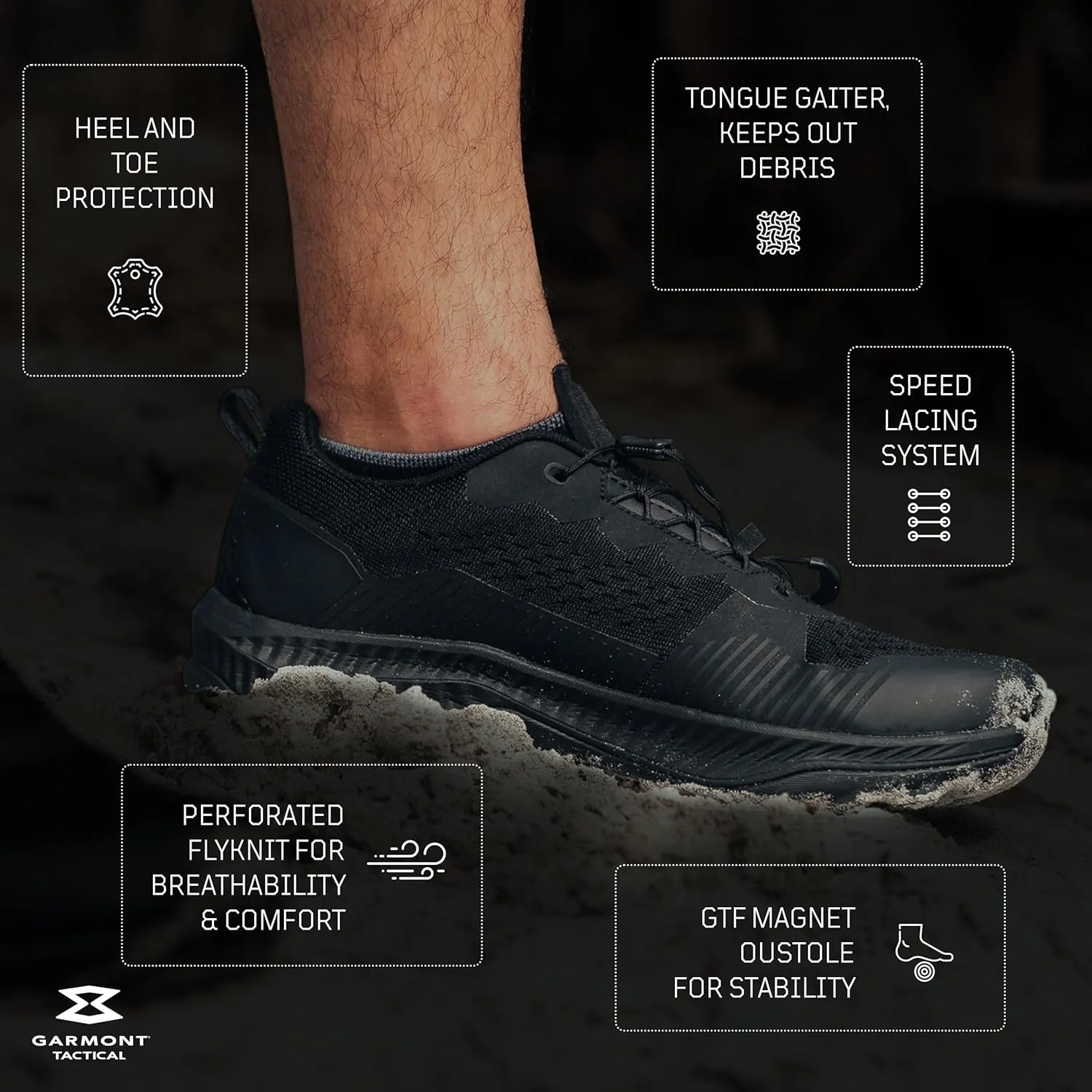 GARMONT Tactical 9.81 Heli Military and Law Enforcement Tactical Sneaker Training Shoes for Men and Women, Running, Walking, Hiking, Lightweight and Breathable