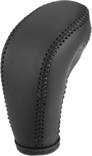 Gear Shift Knob Cover for Buick Excelle 13-15 with Black Stitches Durable | Interior Transmission Shifter Boot Lever Cover Black Faux Leather 1 Pcs