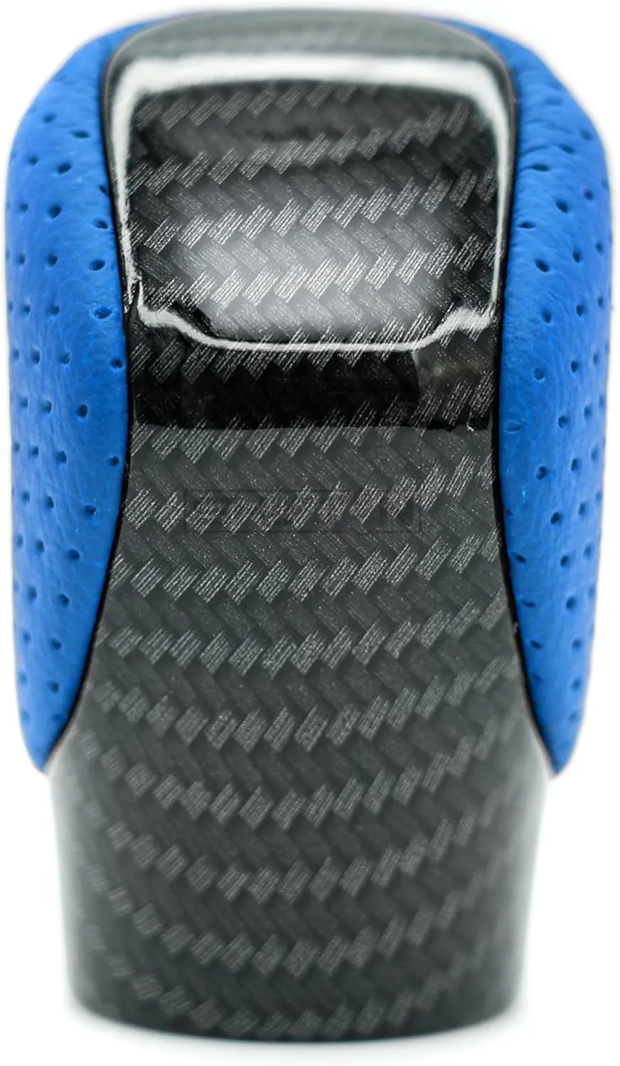 Gear Shift Knob Shifter for Lexus ES GS GX is NX RC RX 200t 300 350 3450h 450hL 350L (Blue Leather/Carbon Fiber Pattern)