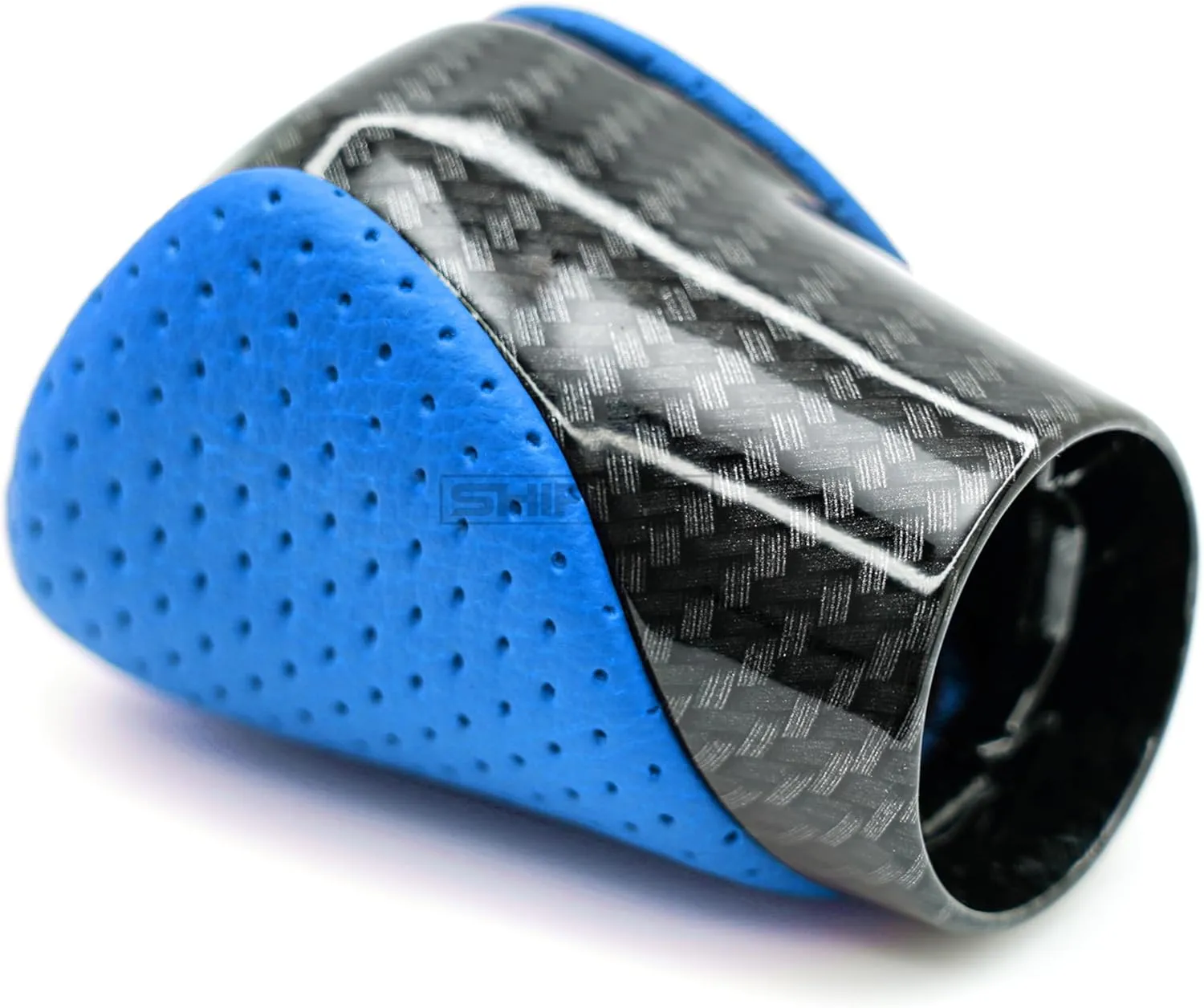 Gear Shift Knob Shifter for Lexus ES GS GX is NX RC RX 200t 300 350 3450h 450hL 350L (Blue Leather/Carbon Fiber Pattern)