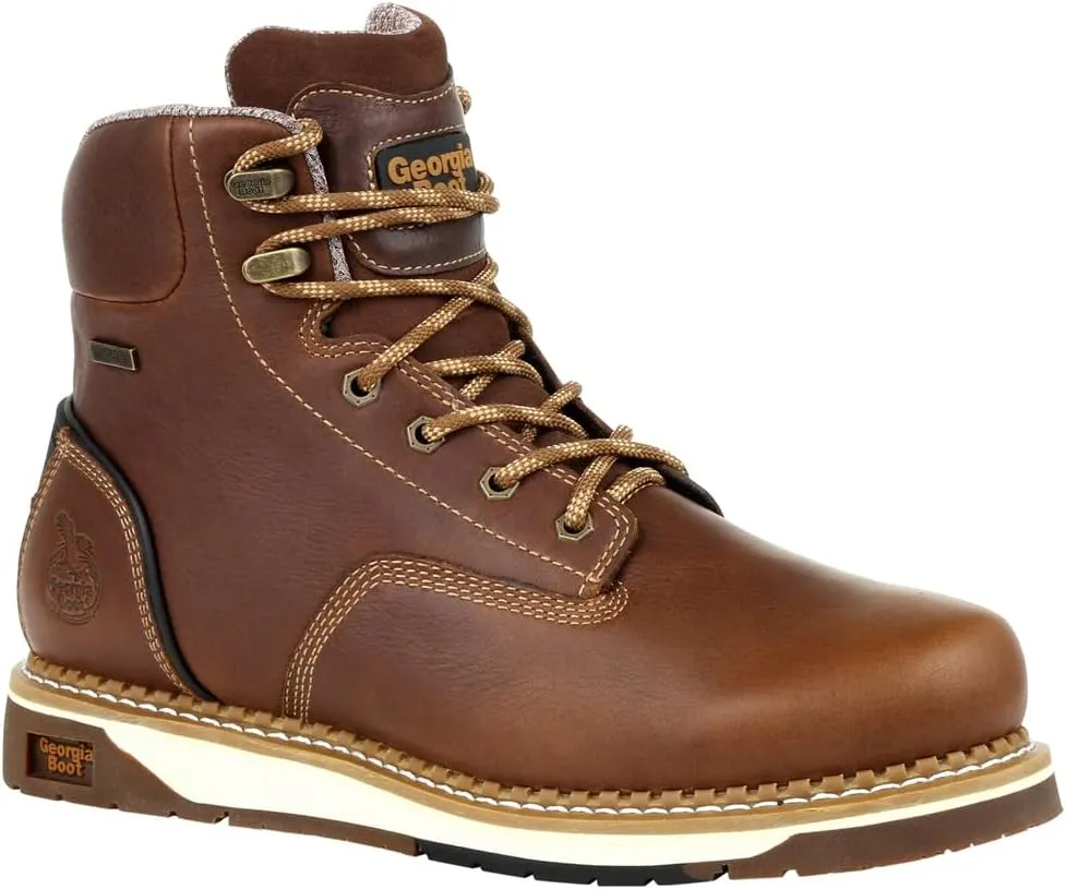 Georgia Boot Men's Brown Amp Lt Wedge Waterproof BRN 6" Work