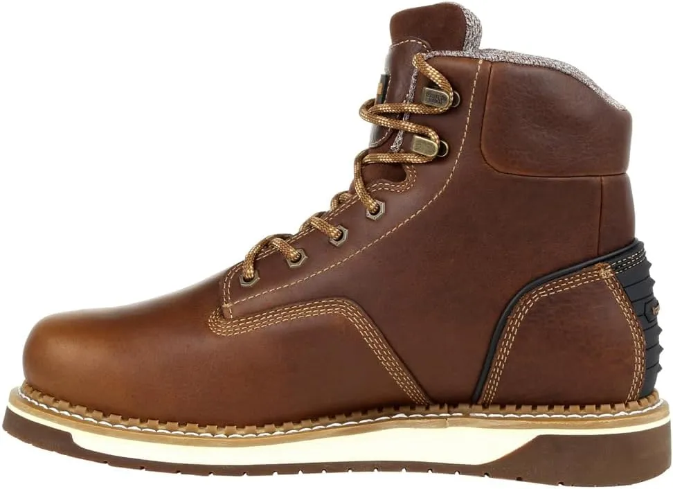 Georgia Boot Men's Brown Amp Lt Wedge Waterproof BRN 6" Work