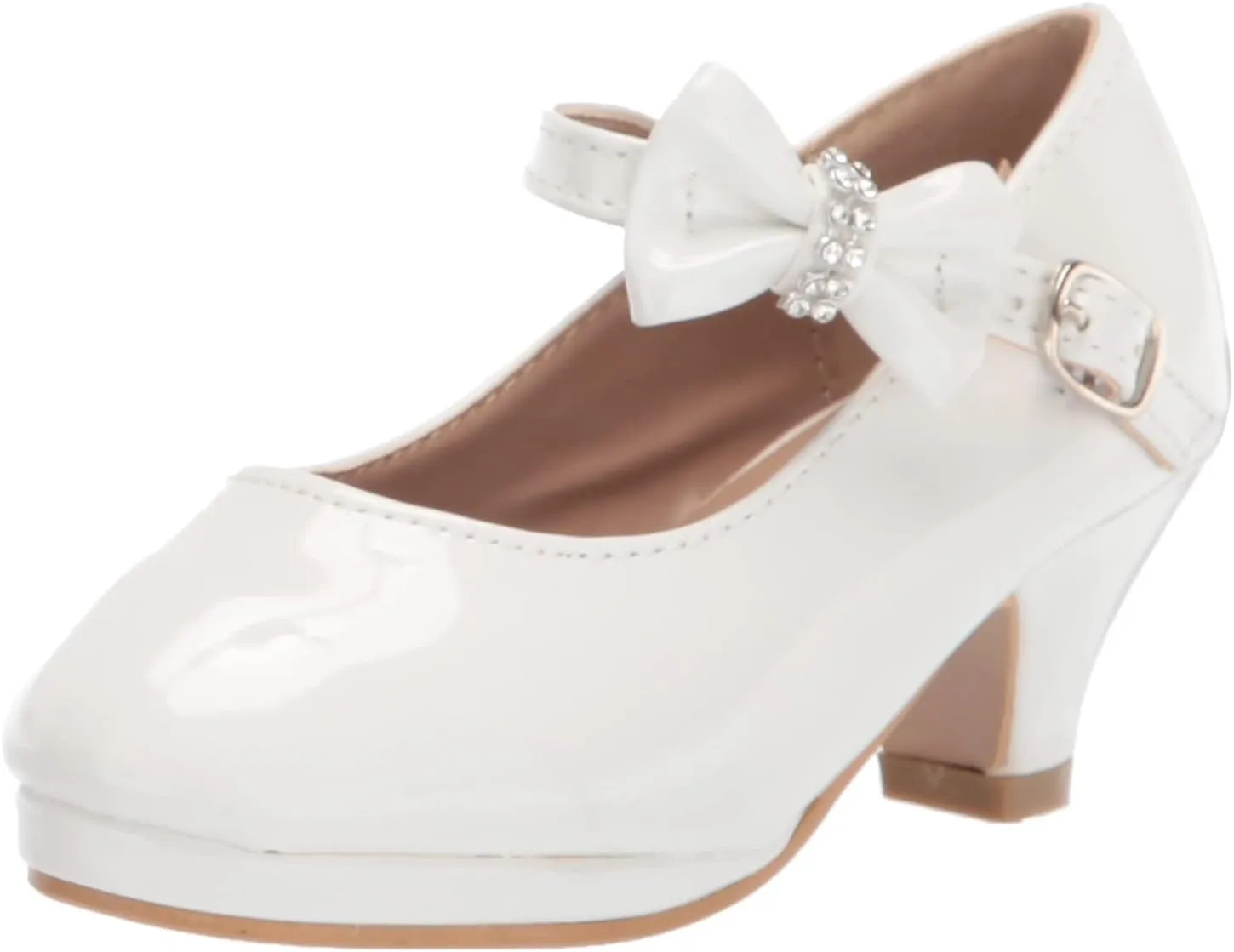 Girls Bow Mary Jane Kitten Heel Pumps (Toddler/Little Girl)