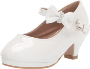 Girls Bow Mary Jane Kitten Heel Pumps (Toddler/Little Girl)
