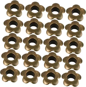 Gogogmee 200Pcs Flower Shape Rivet Buckles Durable Boot Lace Hooks Eyelets for Shoe Repairing Accessories for Purses and Hiking Boots Extra Hollow