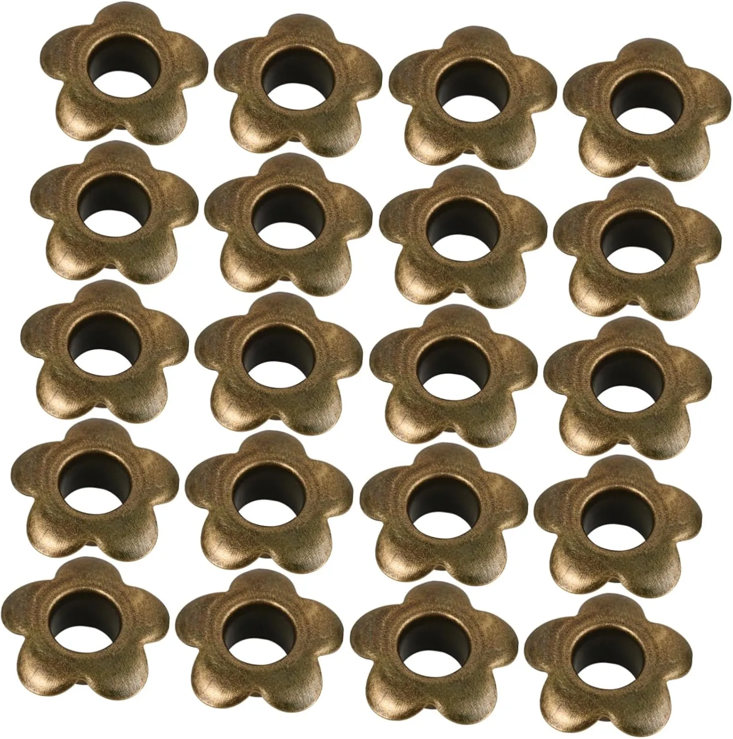 Gogogmee 200Pcs Flower Shape Rivet Buckles Durable Boot Lace Hooks Eyelets for Shoe Repairing Accessories for Purses and Hiking Boots Extra Hollow