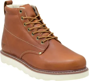 Golden Fox Work Boots Men's 6" Plain Toe Wedge Boot for Construction, Lightweight Comfortable Outsole