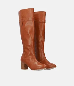 Gorgeous Brown Block Heel Long Boots