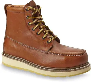 HANDPOINT Work Boots For Men Steel Toe – SURETRACK Men's 6" Leather Slip Resistant Durability Breathable Work Shoes 84992(8) D