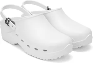 Happy - Unisex Adult Classic Light Clog - Made in Italy. (10 Women/8 Men, White, Numeric_10)