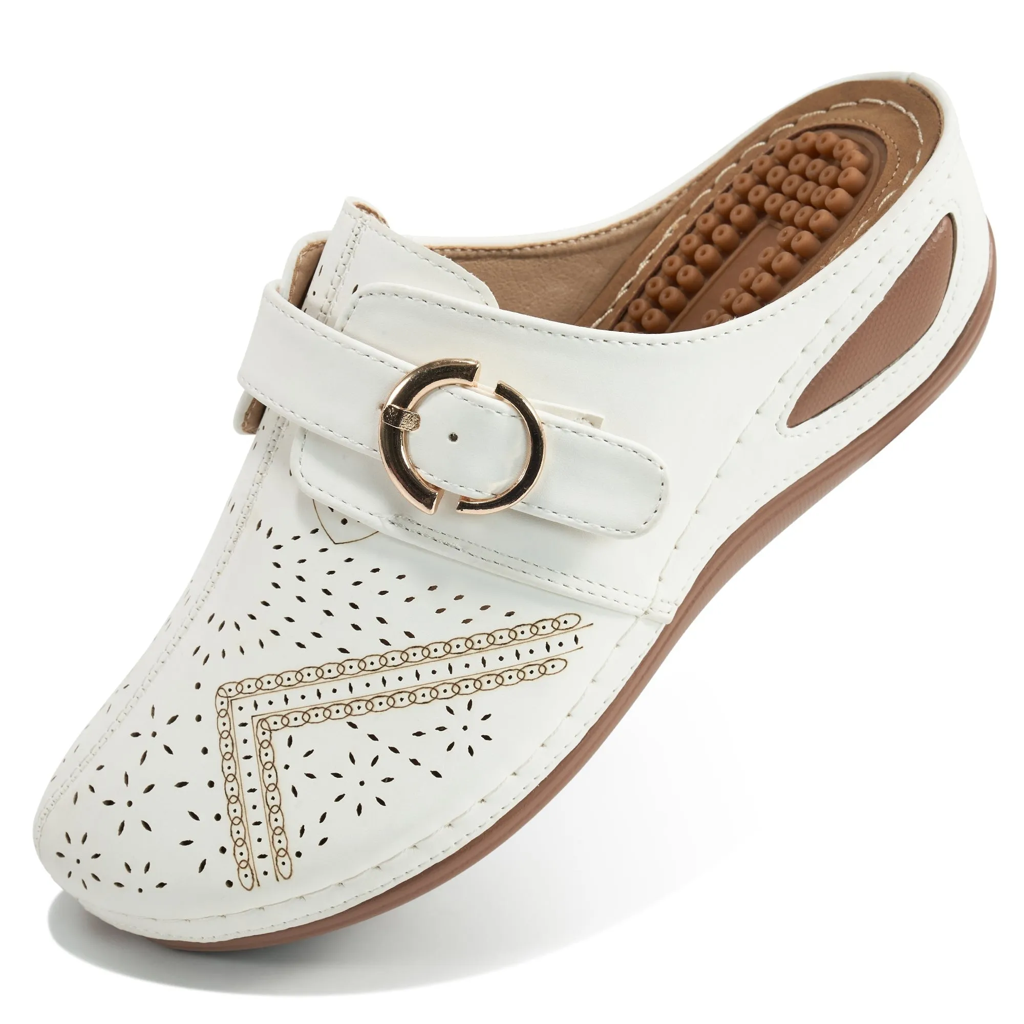 HARENC™Summer Clog with Arch Support Shoes Slip On Sandals Comfy Wedge Shoes
