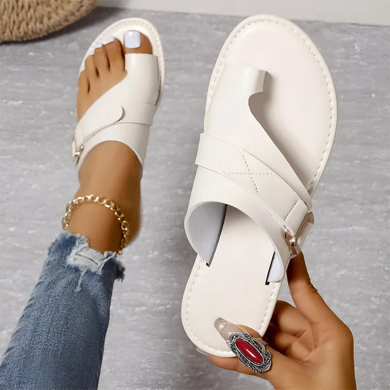 Hayley - Stylish Leather Flip Flops for Ultimate Comfort