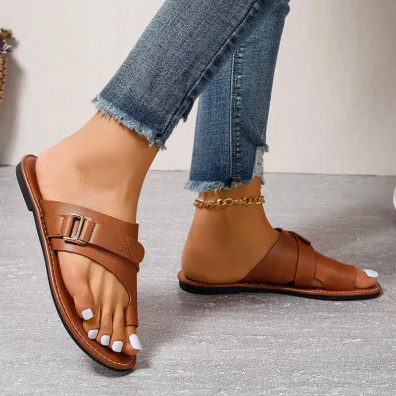 Hayley - Stylish Leather Flip Flops for Ultimate Comfort