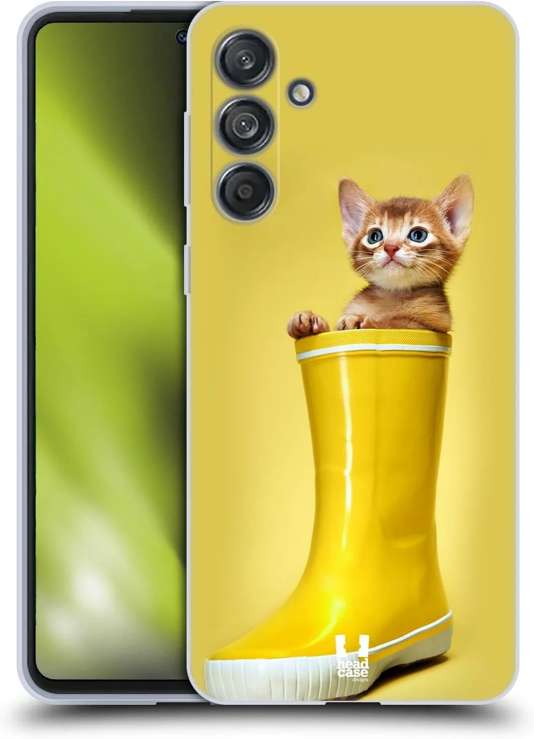 Head Case Designs Abyssinian Kitty in A Boot Funny Animals Soft Gel Case Compatible with Samsung Galaxy M55 5G