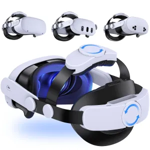 Head Strap for Quest 2/3/3S, Comfort Head Strap for Elite Strap Replacement with Adjustable Hinge, Double Knobs, Soft Cushion, Reduces Head Pressure, Enhanced Balance and Comfort