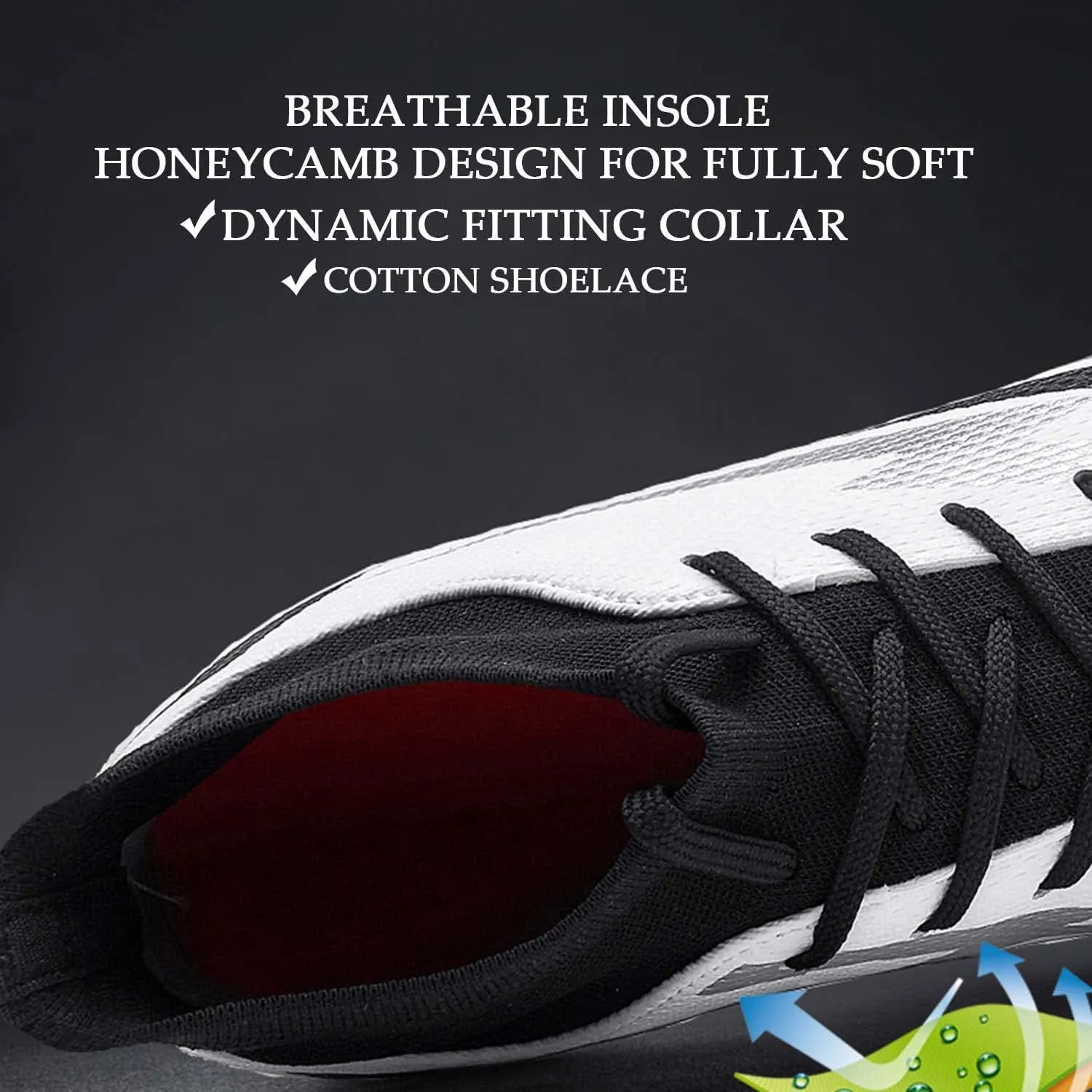HESBITEUL Mens Athletic Outdoor Indoor Comfortable Soccer Shoes Boys Football Student Cleats Sneaker Shoes High Gripping Power