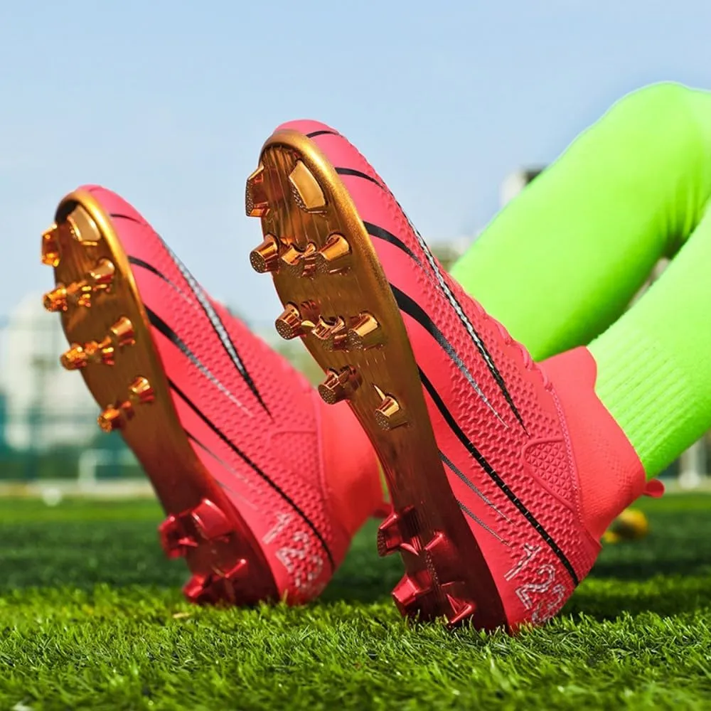 HESBITEUL Mens Athletic Outdoor Indoor Comfortable Soccer Shoes Boys Football Student Cleats Sneaker Shoes High Gripping Power