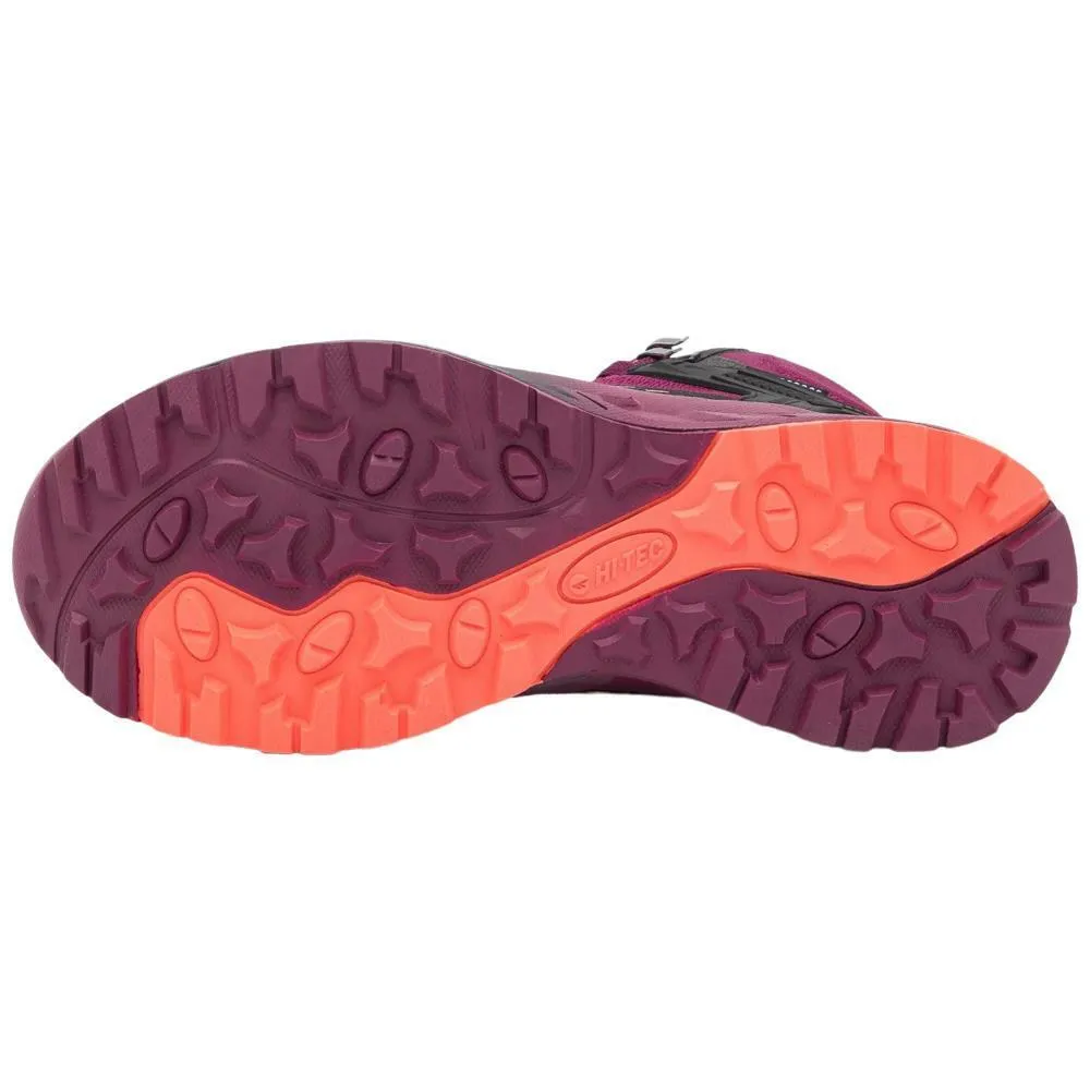 Hi-Tec Ladies Verve Mid Waterproof Violet Pink Lightweight Vegan Walking Boots