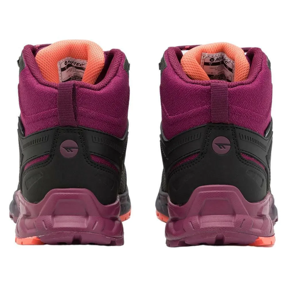 Hi-Tec Ladies Verve Mid Waterproof Violet Pink Lightweight Vegan Walking Boots