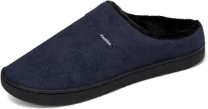 High-Density Mens Clog Slippers Two-Tone Cotton-Blen, Memory Foam bottom Warm House Slippers Suitable for Walking in the Park and Relaxing at Home.