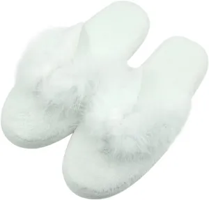 Home Slipper Women's Soft Fleece Indoor Non-Slip House Flip-Flops SPA Thong Slippers