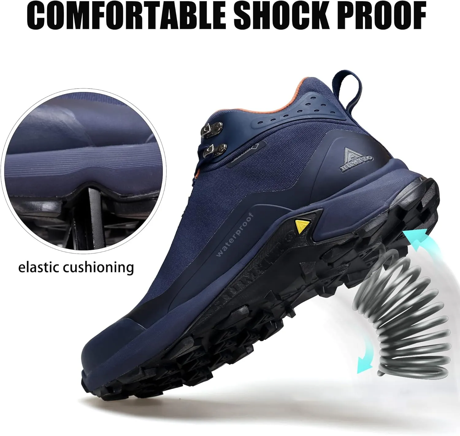 HUMTTO Men's All-Terrain Waterproof Hiking Boots Lightweight Breathable Outdoor Ankle Boots Trekking Hiking Shoes
