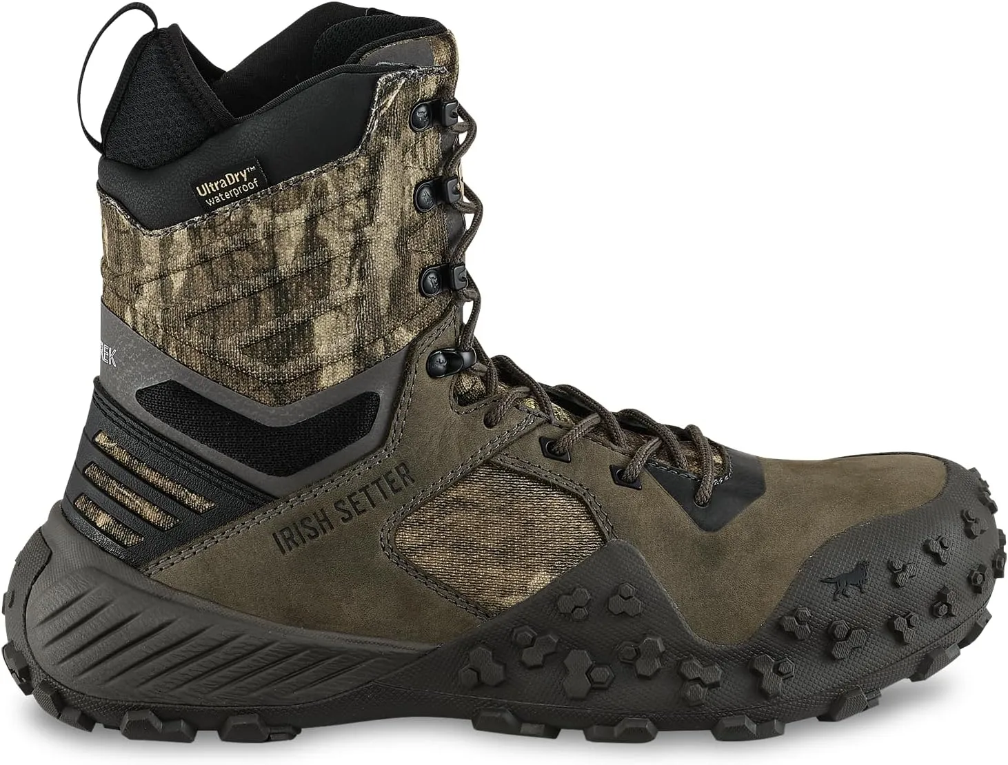 Irish Setter, VaprTrek, Men’s, 8", Waterproof, Hunting Boot, Mossy Oak Country Roots
