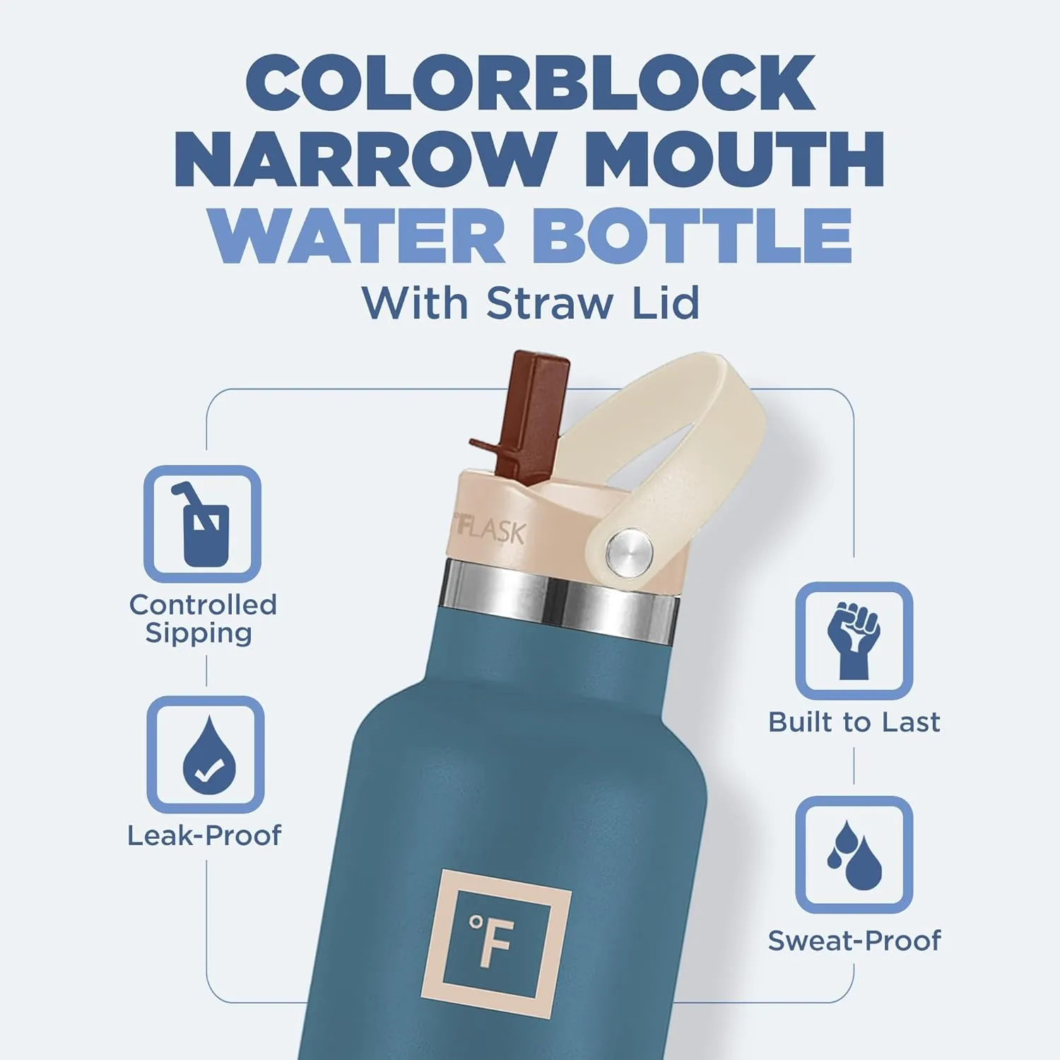 IRON °FLASK Camping & Hiking Hydration Canteens - Narrow Straw Lid & Boot - Leak Proof Vacuum Insulated Stainless Steel - Hot & Cold Double Walled Sports Water Bottle - Dream Sunset, 24 Oz