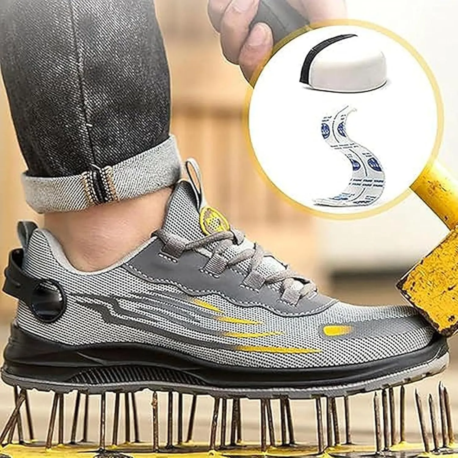 Ironstride Work Shoes, Iron Stride Steel Toe Sneaker, Iron Stride Safety Work Boots, Steel Toe Power Trainers for Men