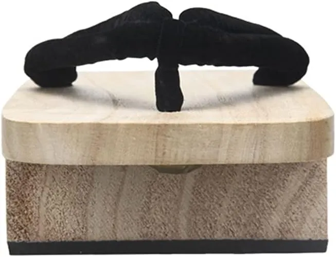 Japanese Shoe Clogs Wooden Geta Sandals Clog Wooden Slippers Shoes Heel Height Two-Tooth Clog Japanese Men's Flip Flop Wooden Slipper for Women(White,EUR 42-43)