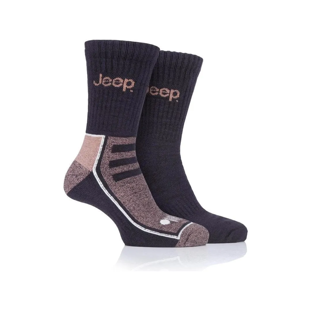 Jeep Mens 2pr Jeep Bamboo Boot Socks - Brown Earth