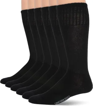 Jefferies Socks Men's Military Uniform All Season Rib Top Crew Boot Socks 6 Pack